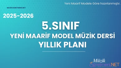 5.sinif yillik plan maarif model muzikogretmeni.net 5. Sınıf Maarif Model Müzik Dersi Yıllık Planı 2025-2026