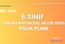 6.sinif yillik plan maarif model muzikogretmeni.net 6. Sınıf Maarif Model Müzik Dersi Yıllık Planı 2025-2026