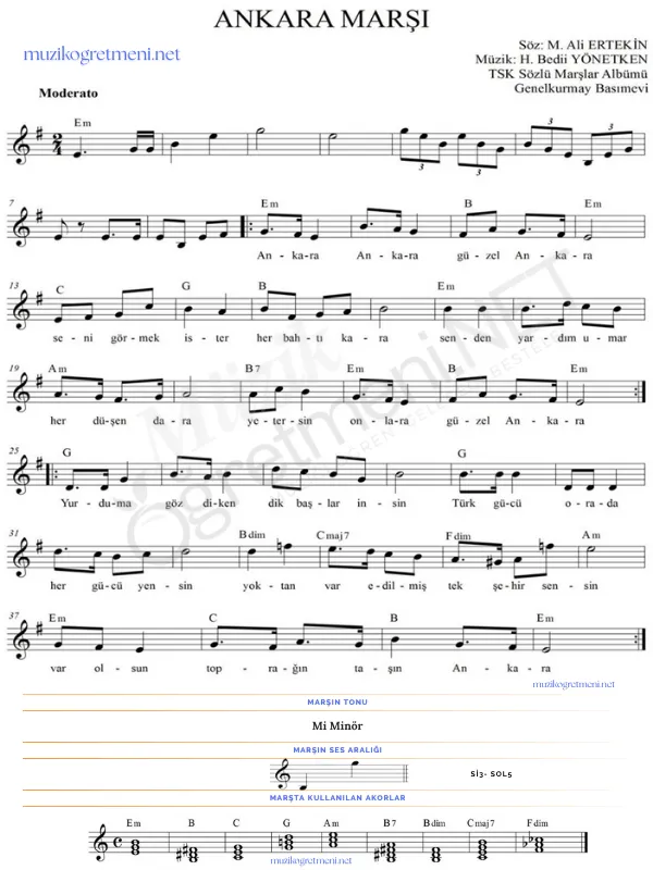 marslar muzikogretmeniNET 5 Marşların Piyano Akorları – Kolay ve Detaylı Akor Çözümleri