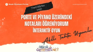 Porte Üzerinde Notaların Yerlerini Bul